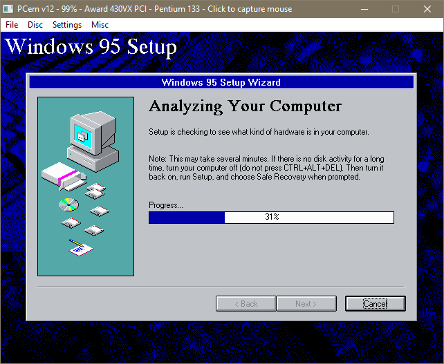 windows 95 emulator gui
